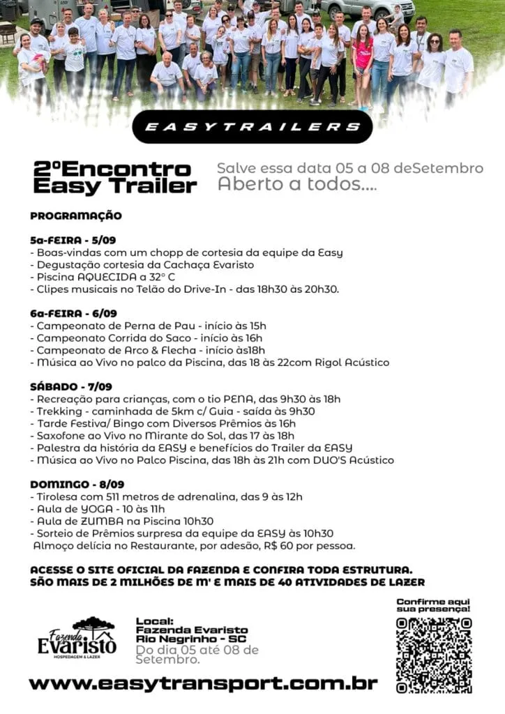 Vem aí 2º Encontro Easy Trailers aberto a todos, confira programação completa