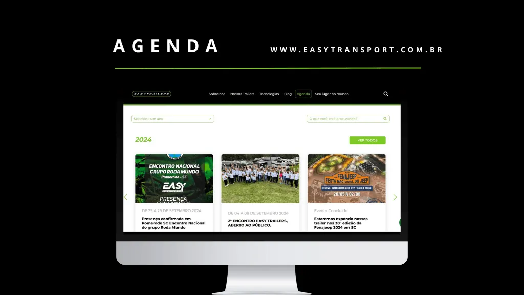 Easy Trailers lança novo site, mais interativo com todas as informações na palma da sua mão.